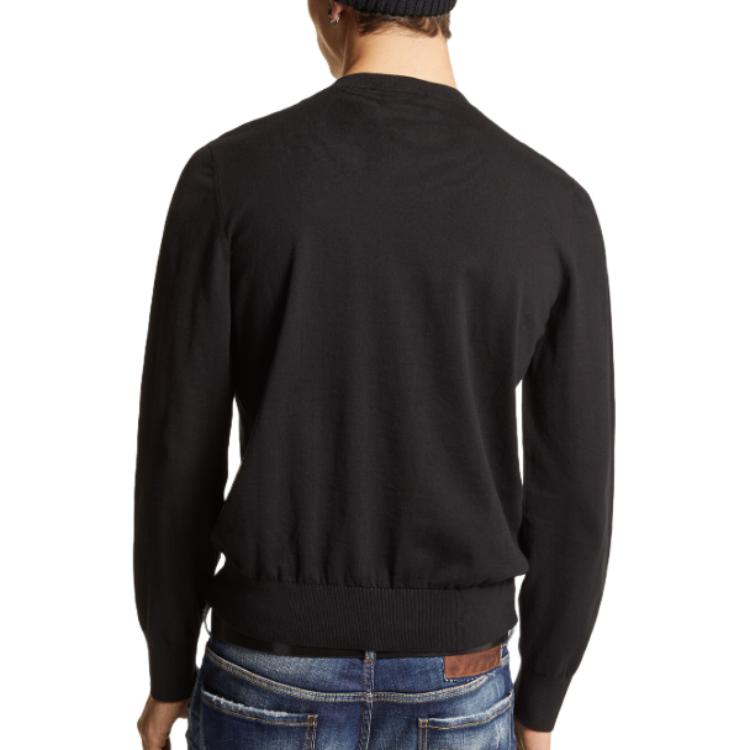 Details for Suéter Negro de Hombre DSQUARED2 Solid Logo Crewneck Pullover. S74HA1486D1301-8900