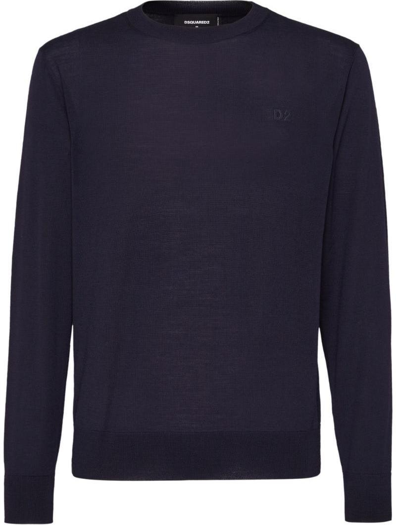 dsquared-2-solid-logo-embroidered-crewneck-long-sleeve-sweater-blue-men-ss-24-s74-ha-1442-s18310