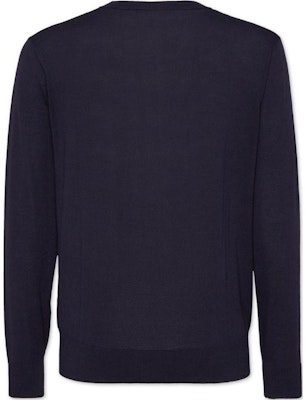 DSQUARED2 Sweater Logo Bordir Crewneck Lengan Panjang Biru Pria SS24 S74HA1442S18310 Lookbook DSQUARED2 Sweater Logo Bordir Crewneck Lengan Panjang Biru Pria SS24 S74HA1442S18310