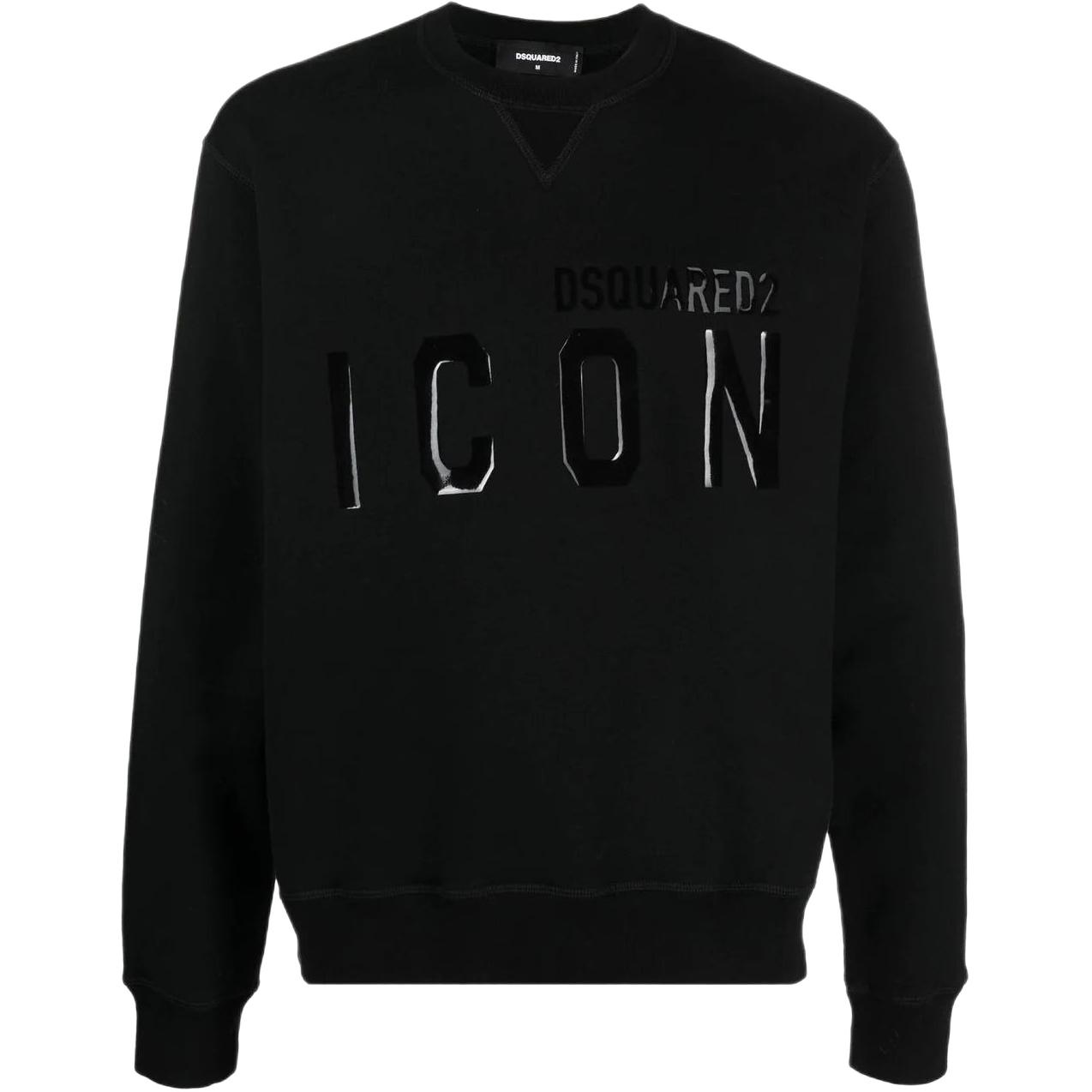 DSQUARED2 Solid Logo Print Crewneck Long Sleeve Sweatshirt for Men. S79GU0050S25516-967