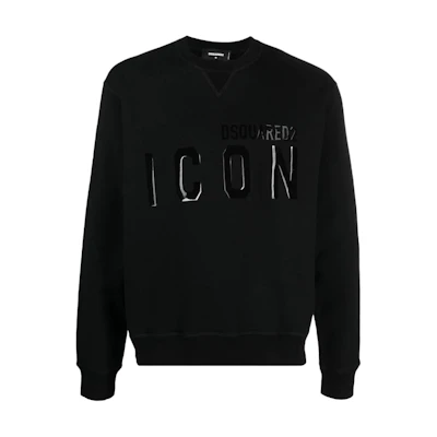 DSQUARED2 Solid Logo Print Crewneck Long Sleeve Sweatshirt for Men. S79GU0050S25516-967