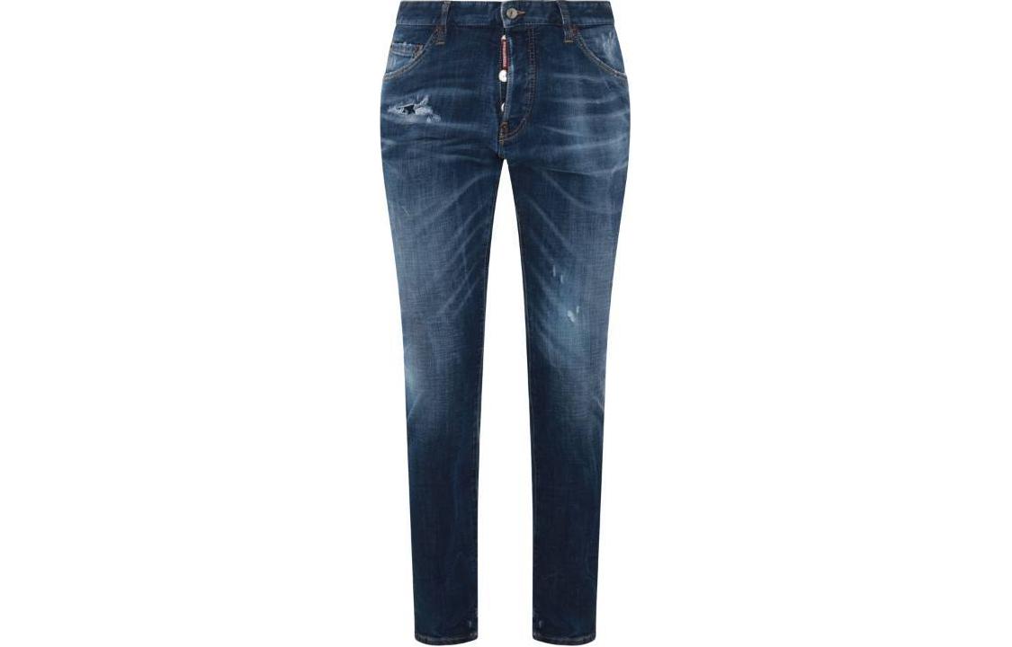 DSQUARED2 Solid Mid-Rise Straight Jeans  Blue S71LB1356S30872-470 圖 2
