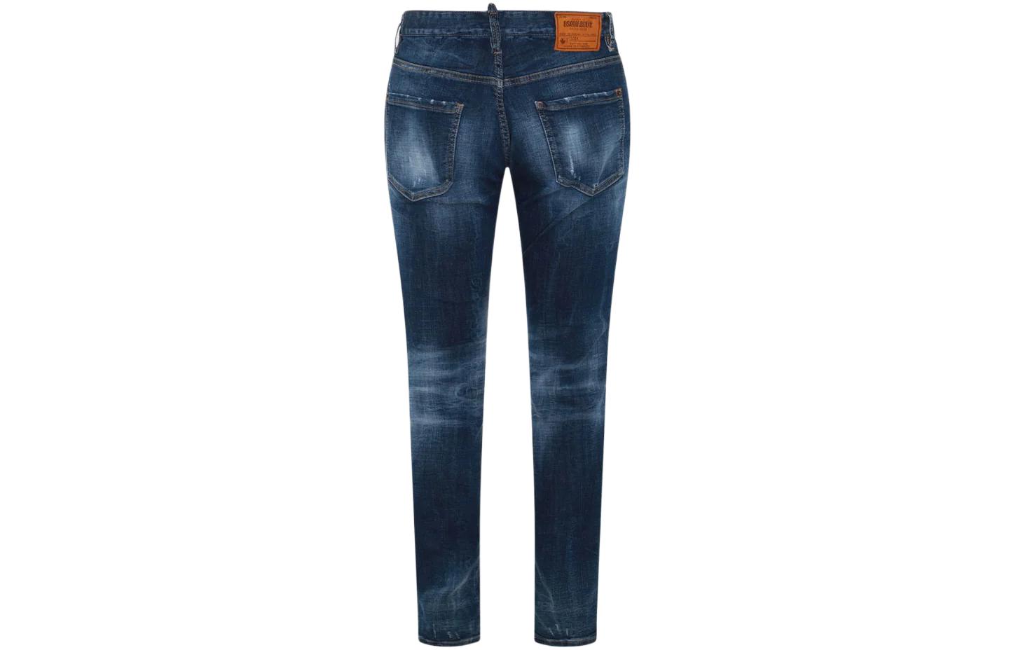 DSQUARED2 Solid Mid-Rise Straight Jeans  Blue S71LB1356S30872-470 圖 3