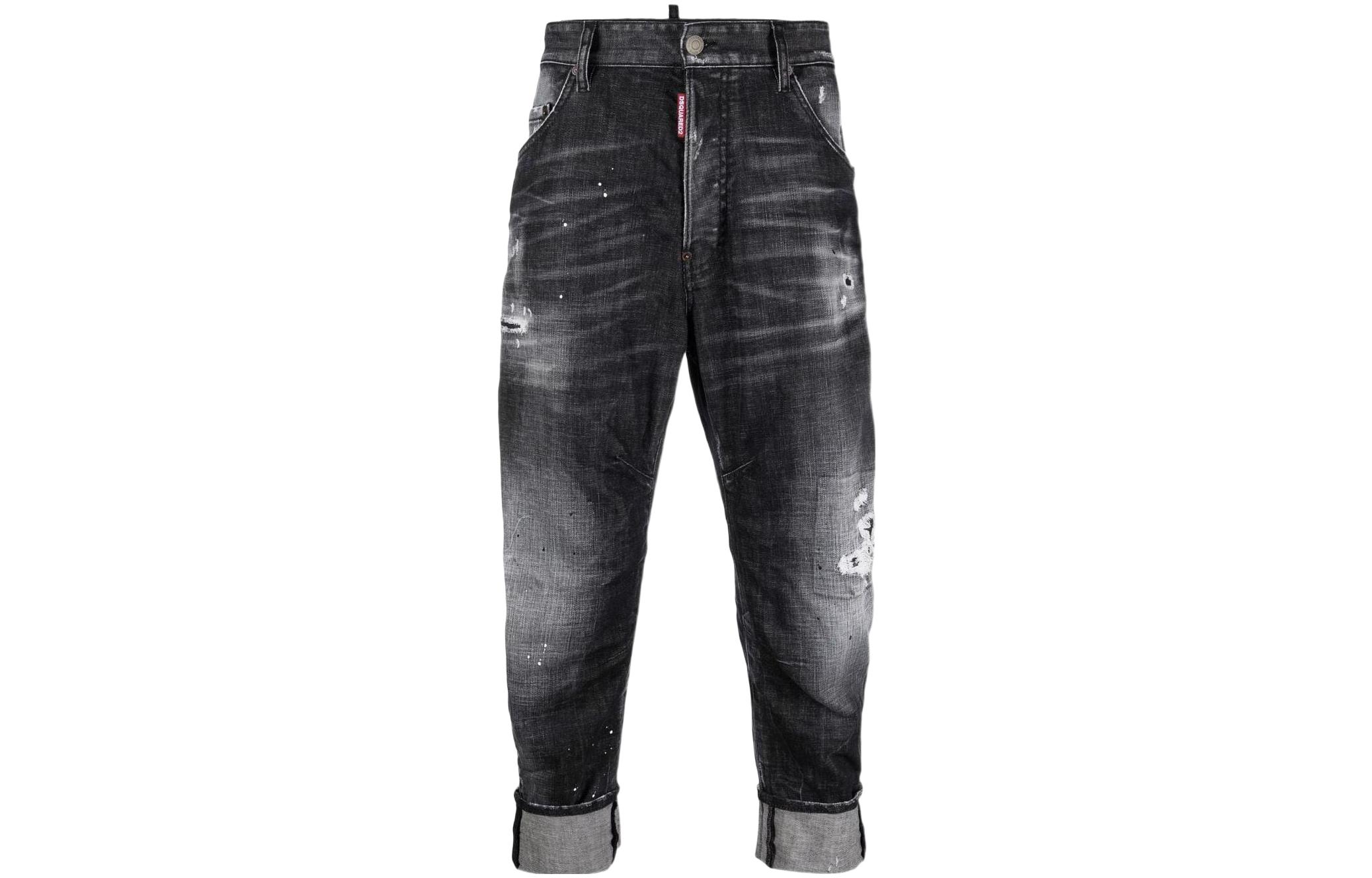 DSQUARED2 Solid Patch Zipper Pocket Jeans Men’s Black S74LB1092S30357-900 圖 2