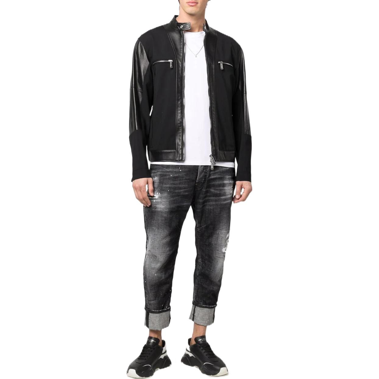 DSQUARED2 Solid Patch Zipper Pocket Jeans Men’s Black S74LB1092S30357-900 圖 3