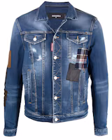 DSQUARED2 Solid Plaid Button-Up Denim Jacket Men’s Blue S71AN0292S30664-470 DSQUARED2 Solid Plaid Button-Up Denim Jacket Men’s Blue S71AN0292S30664-470