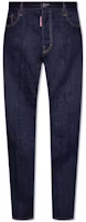 DSQUARED2 Solid Slim Fit Straight Zipper Jeans Men’s Deep Blue. S74LB1421S30664-470 DSQUARED2 Solid Slim Fit Straight Zipper Jeans Men’s Deep Blue. S74LB1421S30664-470