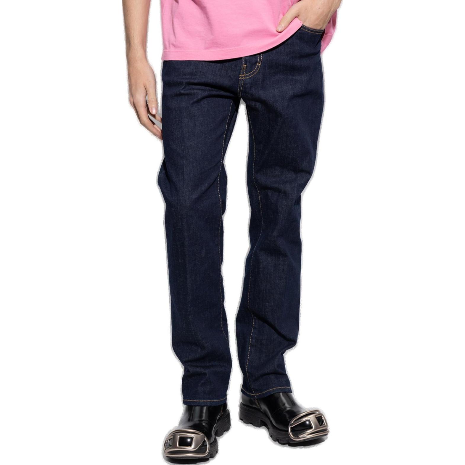 DSQUARED2 Solid Slim Fit Straight Zipper Jeans Men’s Deep Blue. S74LB1421S30664-470 圖 3