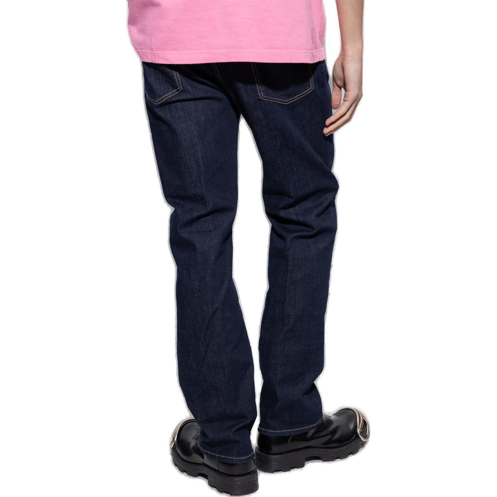 DSQUARED2 Solid Slim Fit Straight Zipper Jeans Men’s Deep Blue. S74LB1421S30664-470 圖 4