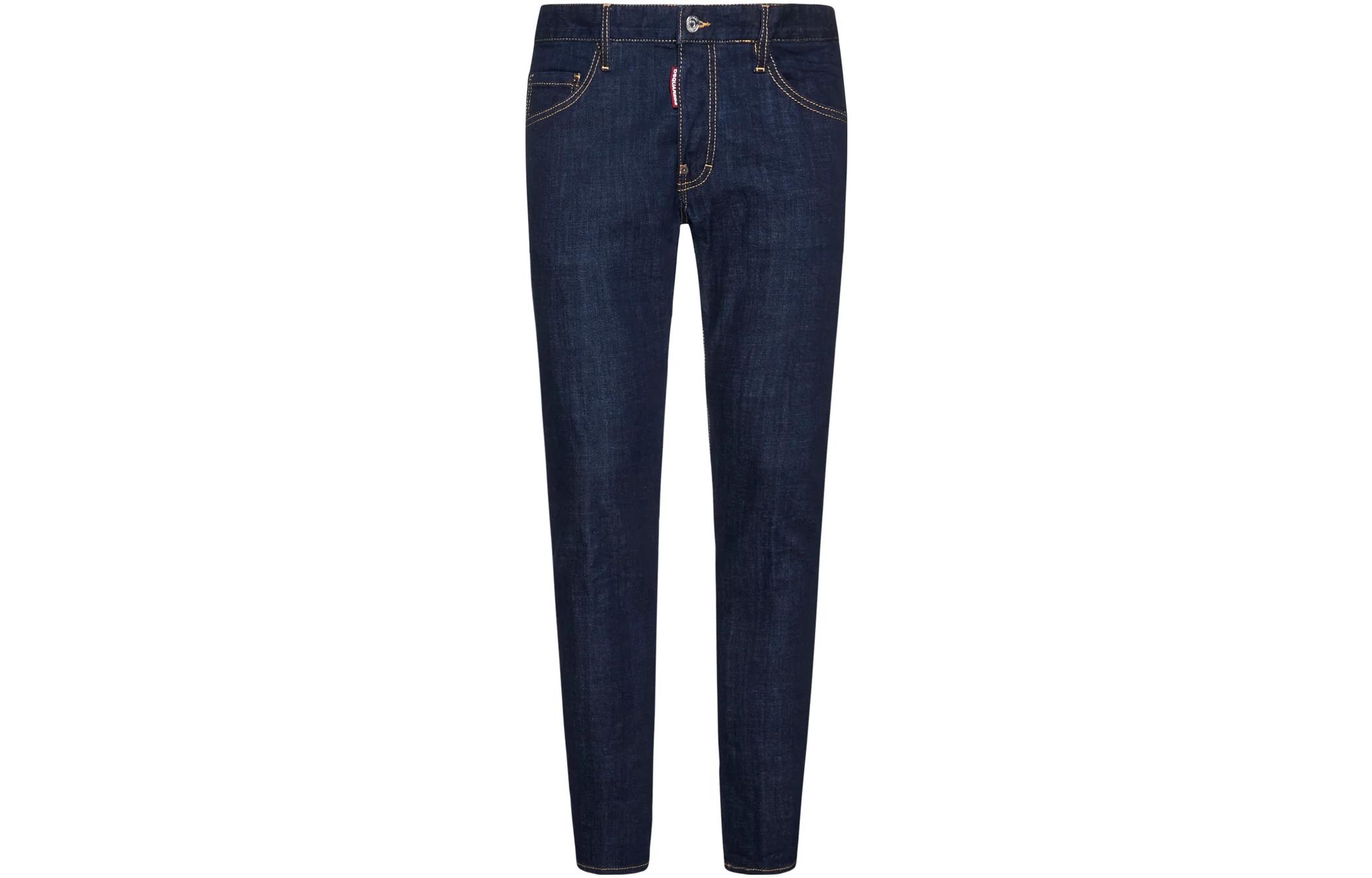DSQUARED2 Solid Straight Fit  Jeans in Deep Blue. S74LB1198S30664-470