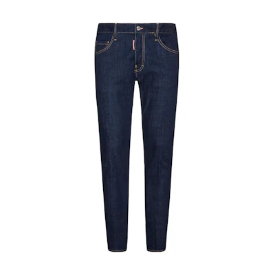 DSQUARED2 Solid Straight Fit Jeans in Deep Blue. S74LB1198S30664-470