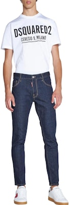 DSQUARED2 深蓝色直筒修身牛仔裤 S74LB1198S30664-470 Lookbook DSQUARED2 深蓝色直筒修身牛仔裤 S74LB1198S30664-470