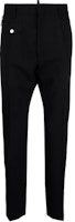 DSQUARED2 Solid Wool-Blend Casual Trousers Men Black S71KB0354S40320-900 DSQUARED2 Solid Wool-Blend Casual Trousers Men Black S71KB0354S40320-900