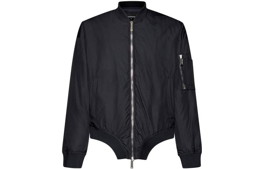 Dsquared2 Solid Zip-Up Printed Long Sleeve Jacket Men’s Black S74AM1344S60583-900 圖 2