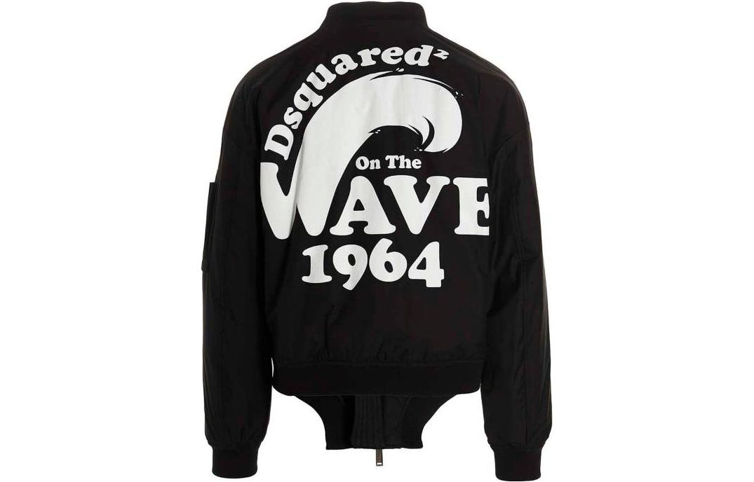 Dsquared2 Solid Zip-Up Printed Long Sleeve Jacket Men’s Black S74AM1344S60583-900 圖 3