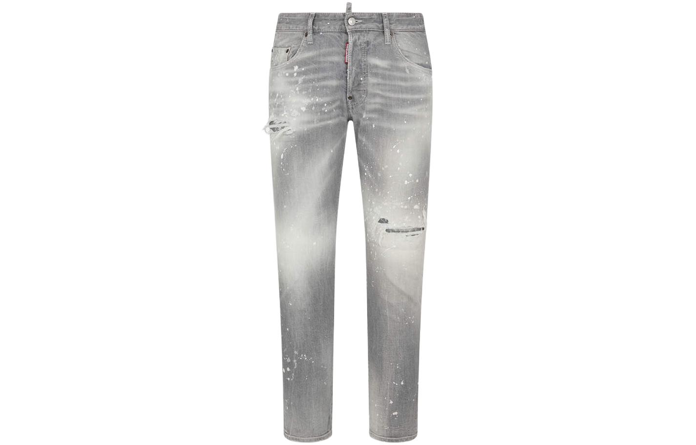 DSQUARED2 Spotted Wash Skater Jeans Gray Tapered Casual Pants for Men. S74LB1477S30260-852 圖 2
