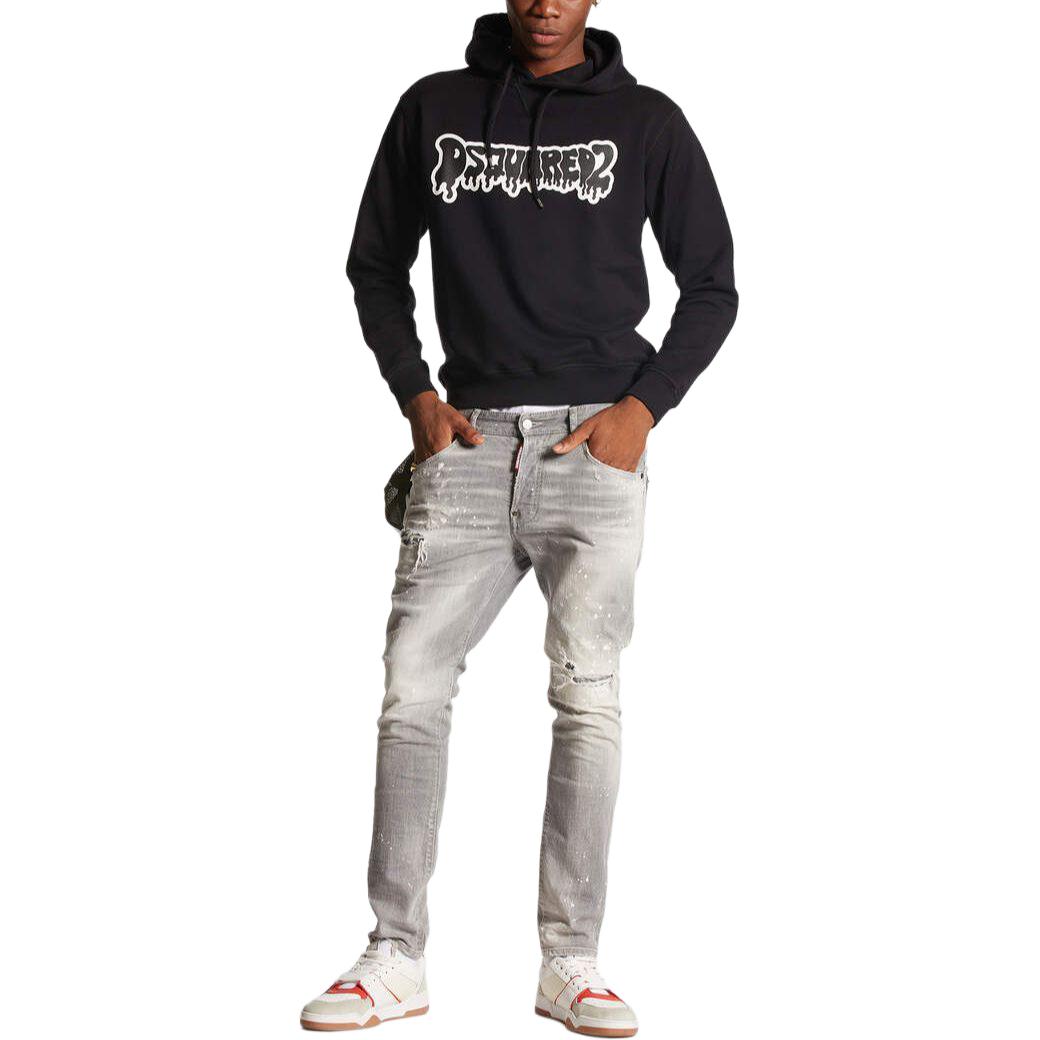 DSQUARED2 Spotted Wash Skater Jeans Gray Tapered Casual Pants for Men. S74LB1477S30260-852 圖 4