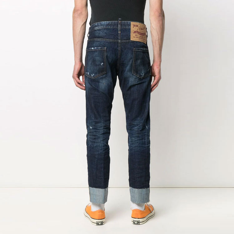 DSQUARED2 SS21  Distressed Jeans Deep Blue Casual Denim Pants. S74LB0934S30309-470 圖 5