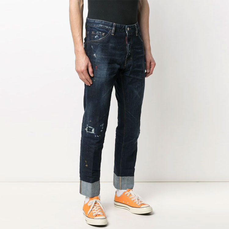 DSQUARED2 SS21  Distressed Jeans Deep Blue Casual Denim Pants. S74LB0934S30309-470 圖 6