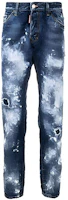 DSQUARED2 SS21 Acid Wash Straight Jeans Men’s Blue S71LB0913S30309-470 DSQUARED2 SS21 Acid Wash Straight Jeans Men’s Blue S71LB0913S30309-470