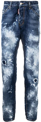 DSQUARED2 SS21 Acid Wash Straight Jeans Men’s Blue S71LB0913S30309-470 Order DSQUARED2 SS21 Acid Wash Straight Jeans Men’s Blue S71LB0913S30309-470