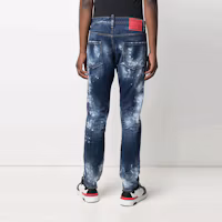 Purchase DSQUARED2 SS21 Acid Wash Straight Jeans Men’s Blue S71LB0913S30309-470
