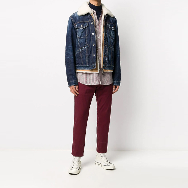Lookbook Chaqueta Vaquera DSQUARED2 SS21 Manga Larga Azul Denim Desgastado. S74AM1048S30309-470
