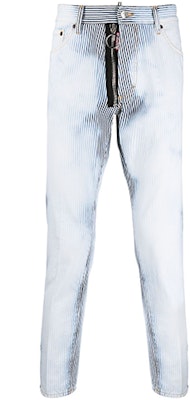 DSQUARED2 男士蓝色渐变logo条纹印花牛仔裤 SS21款式 S71LB0865S538600-01F Order DSQUARED2 男士蓝色渐变logo条纹印花牛仔裤 SS21款式 S71LB0865S538600-01F