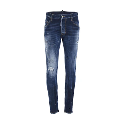 DSQUARED2 SS21 Stretch Skater Jeans Men’s Blue Denim. S74LB0872S30342-470