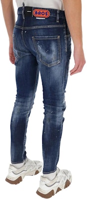 DSQUARED2 SS21 弹力修身牛仔裤 男士蓝色牛仔裤. S74LB0872S30342-470 Details for DSQUARED2 SS21 弹力修身牛仔裤 男士蓝色牛仔裤. S74LB0872S30342-470