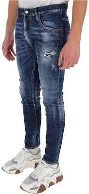 DSQUARED2 SS21 弹力修身牛仔裤 男士蓝色牛仔裤. S74LB0872S30342-470 Sizing DSQUARED2 SS21 弹力修身牛仔裤 男士蓝色牛仔裤. S74LB0872S30342-470