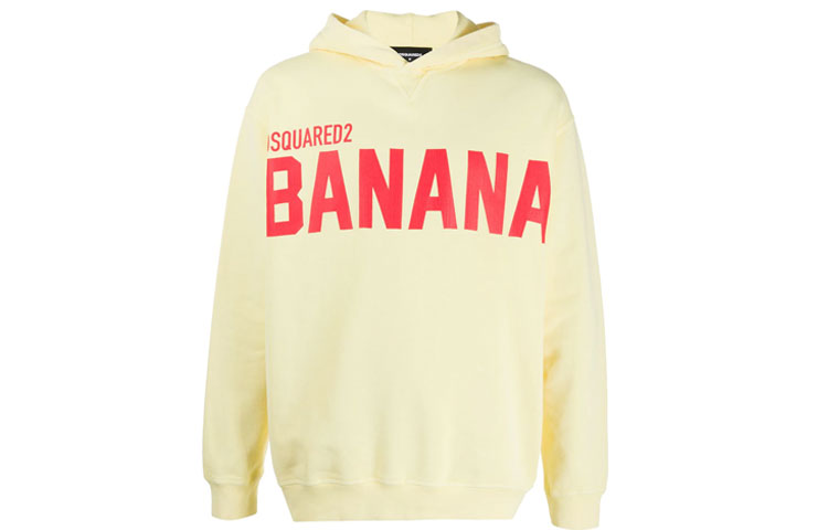 Dsquared2 SS21 Yellow Pullover Sweatshirt with Logo Print for Men S74GU0436S25030-169