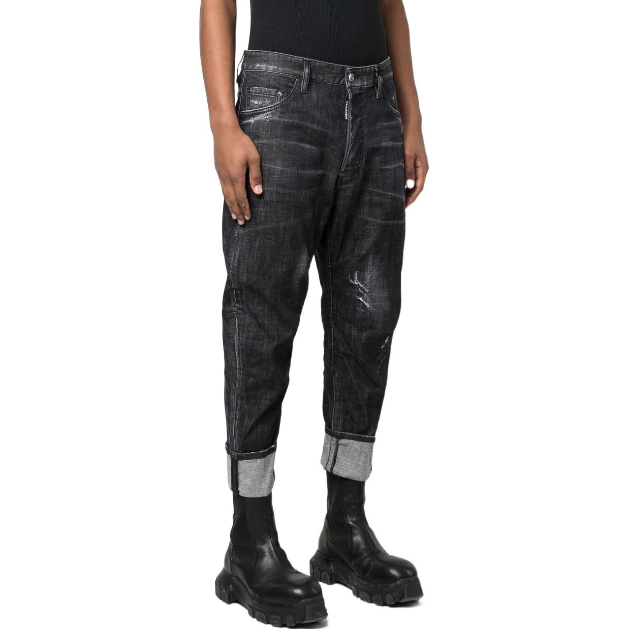 DSQUARED2 SS22  Black Button Tapered Jeans. S74LB1028S30357-900 圖 4