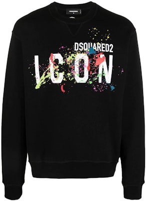 DSQUARED2 SS22 黑色字母涂鸦印花宽松长袖卫衣 S79GU0073S25516-900 Buy DSQUARED2 SS22 黑色字母涂鸦印花宽松长袖卫衣 S79GU0073S25516-900