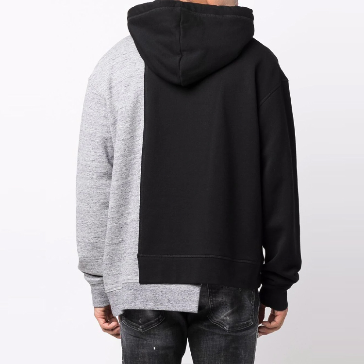 Purchase ディースクエアード2 SS22 ブラック ロゴ プリント パッチワーク パーカー. S74GU0603STJ353-961