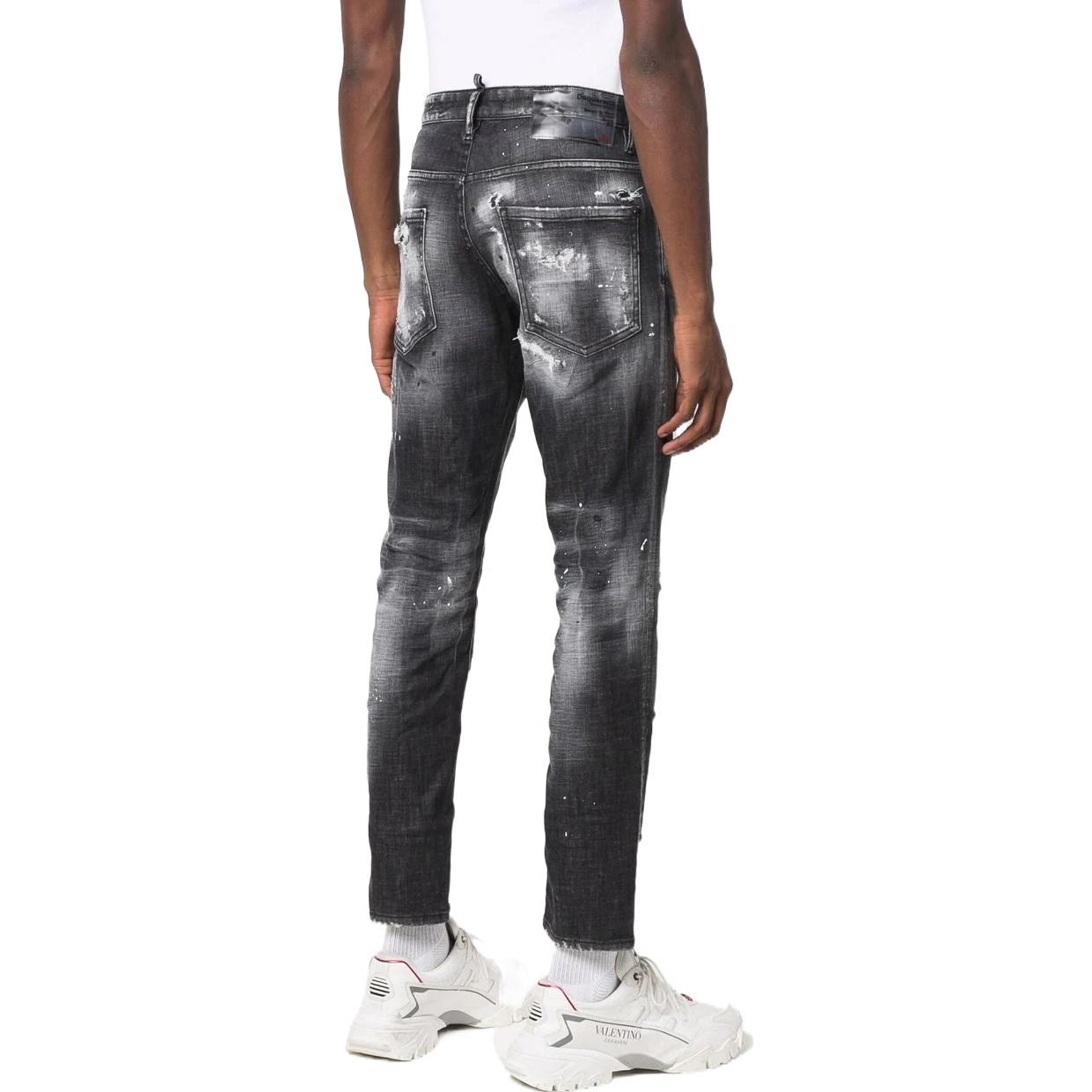 DSQUARED2 SS22  Distressed Mid-Rise Black Jeans S71LB1045S30357-900 圖 4