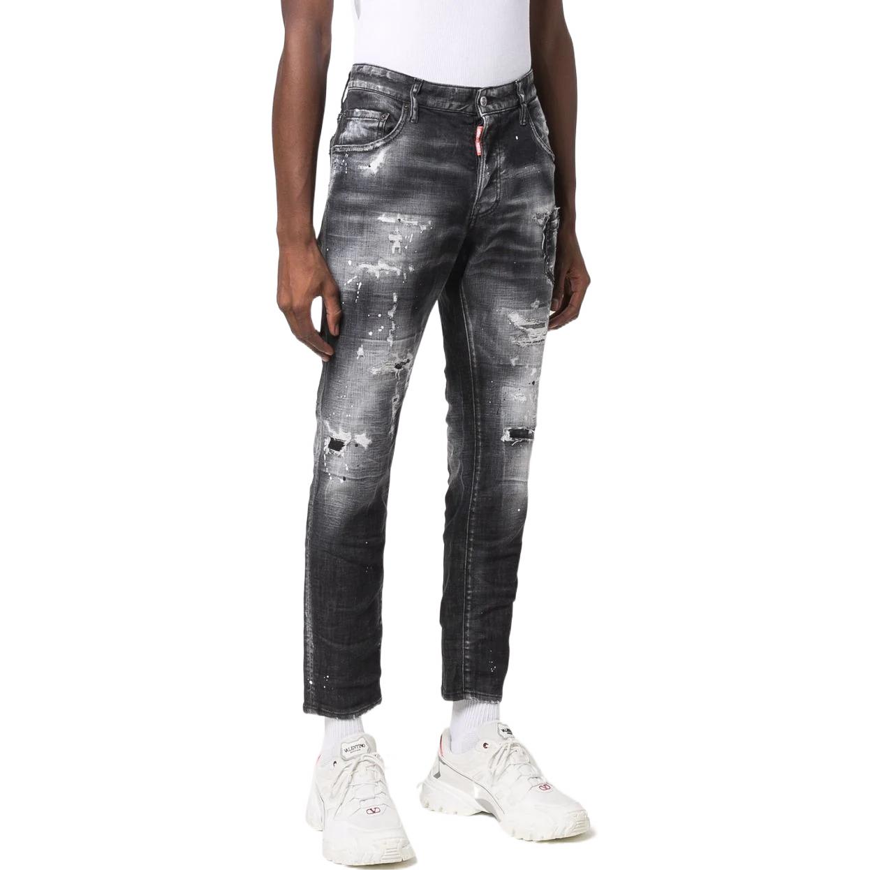 DSQUARED2 SS22  Distressed Mid-Rise Black Jeans S71LB1045S30357-900 圖 5