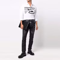 Lookbook DSQUARED2 SS22 Logo Print Long Sleeve Shirt S74DM0584S36275-100