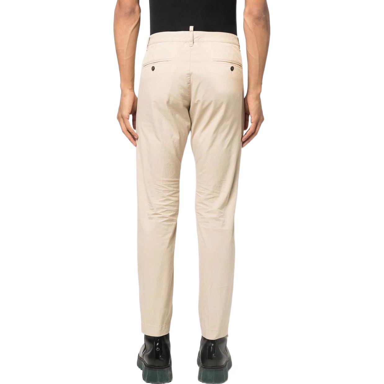 Shop DSQUARED2 SS22 修身休閒褲 淺棕色 S74KB0644S41794-115