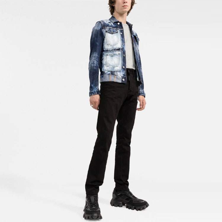 DSQUARED2 SS22  Solid Black Mid-Rise Straight-Leg Jeans S74LB1087S30564-900 圖 3