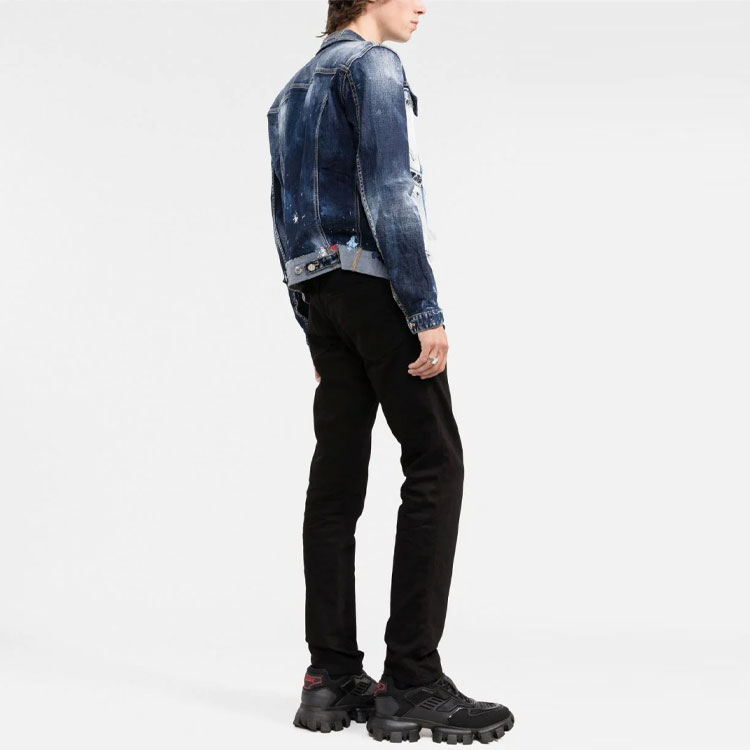 DSQUARED2 SS22  Solid Black Mid-Rise Straight-Leg Jeans S74LB1087S30564-900 圖 4