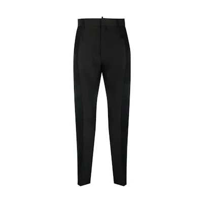 DSQUARED2 SS22 Solid Tapered Suit Pants Black S74KB0614S42996-900