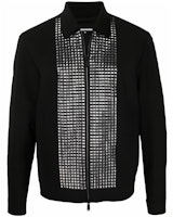 DSQUARED2 SS22 Black Studded Zip-Up Collar Jacket for Men S71AN0264S40320900 DSQUARED2 SS22 Black Studded Zip-Up Collar Jacket for Men S71AN0264S40320900