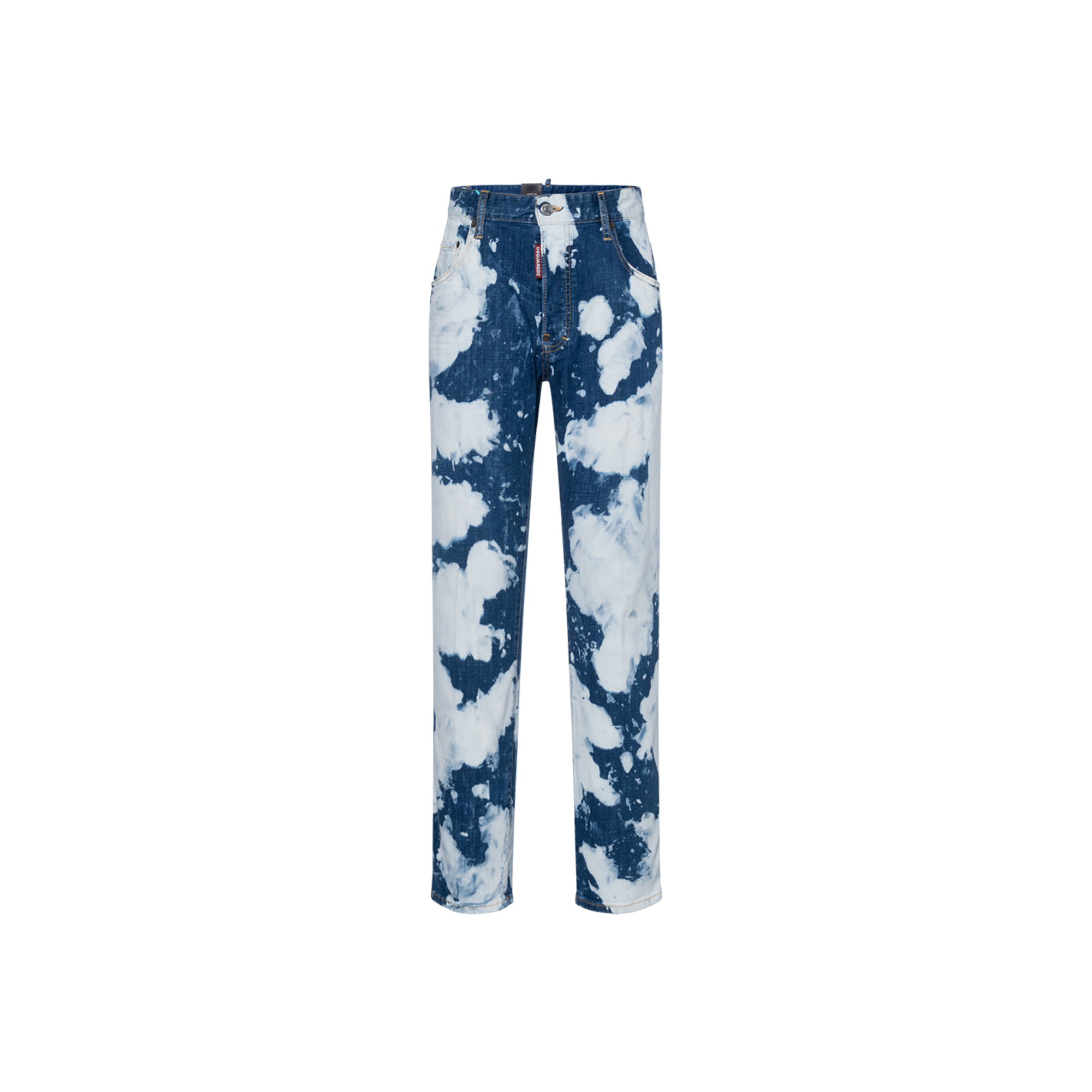 DSQUARED2 SS22 Bleached Paint Splatter Denim Pants  Blue S74LB1069S30342-470