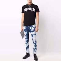 Lookbook DSQUARED2 SS22漂白涂漆牛仔裤 蓝色 S74LB1069S30342-470
