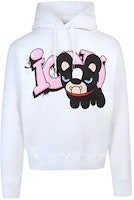 DSQUARED2 SS22 Cartoon Letter Print White Hoodie for Men. S79GU0068S25516-100 DSQUARED2 SS22 Cartoon Letter Print White Hoodie for Men. S79GU0068S25516-100