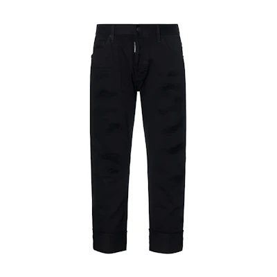 DSQUARED2 SS22 Distressed Ankle-Length Solid Color Jeans S74LB1104STN833-900