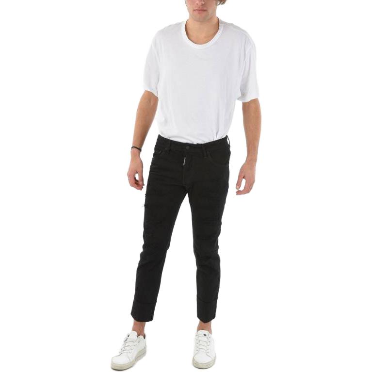 DSQUARED2 SS22 Distressed Ankle-Length Solid Color  Jeans S74LB1104STN833-900 圖 3