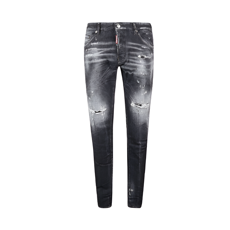 DSQUARED2 SS22 Distressed Black Denim Jeans  Fashion. S74LB1036S30503-900