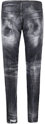 DSQUARED2 SS22 Jeans Denim Hitam Distressed Fashion. S74LB1036S30503-900 Lookbook DSQUARED2 SS22 Jeans Denim Hitam Distressed Fashion. S74LB1036S30503-900